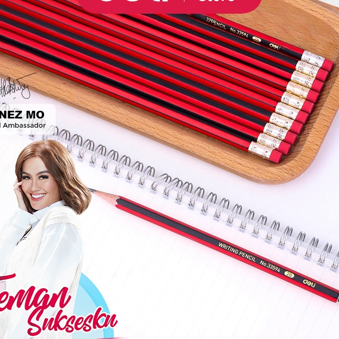 

FG2 Deli Pensil 2B Graphite Pencil Isi 5 Gratis Penghapus 33594