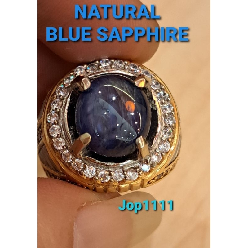 Natural Star Royal Blue Sapphire NTE No Heated Semi Jumbo 10.51CT Corundum Burma + Certified Memo La