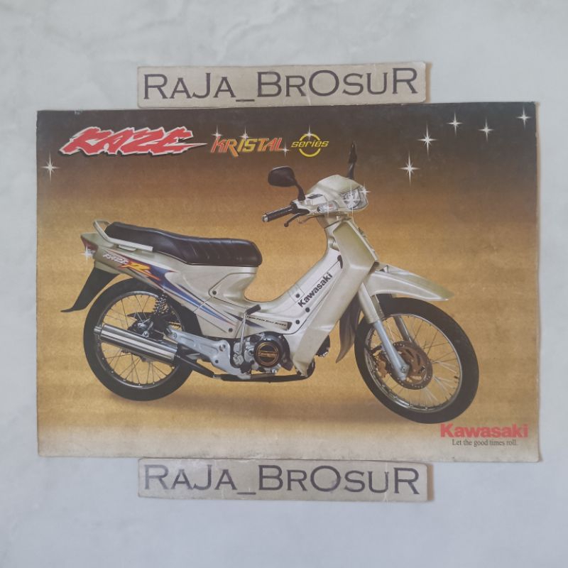 Poster brosur katalog leaflet jadul lawas Kawasaki Kaze/Kaze R/Kaze VR Kristal Series 2003