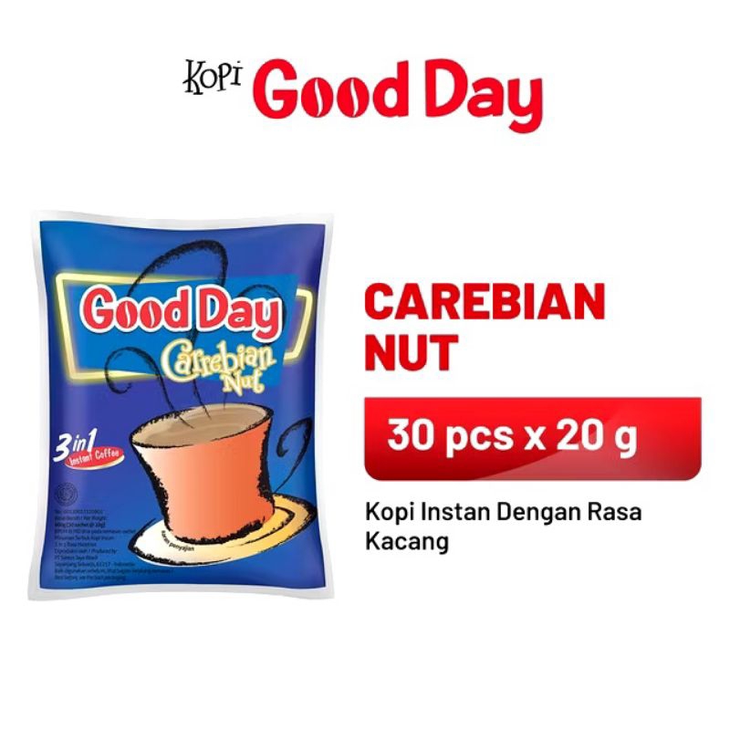 

Good day kopi sachet 4 varian rasa 20gr isi 30 pcs