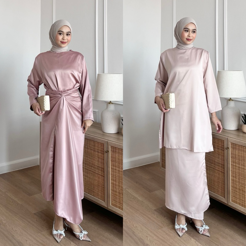 INNER Kaftan Ikat / Inner Tunik Rok Lilit / Inner Satin by DEZHAF