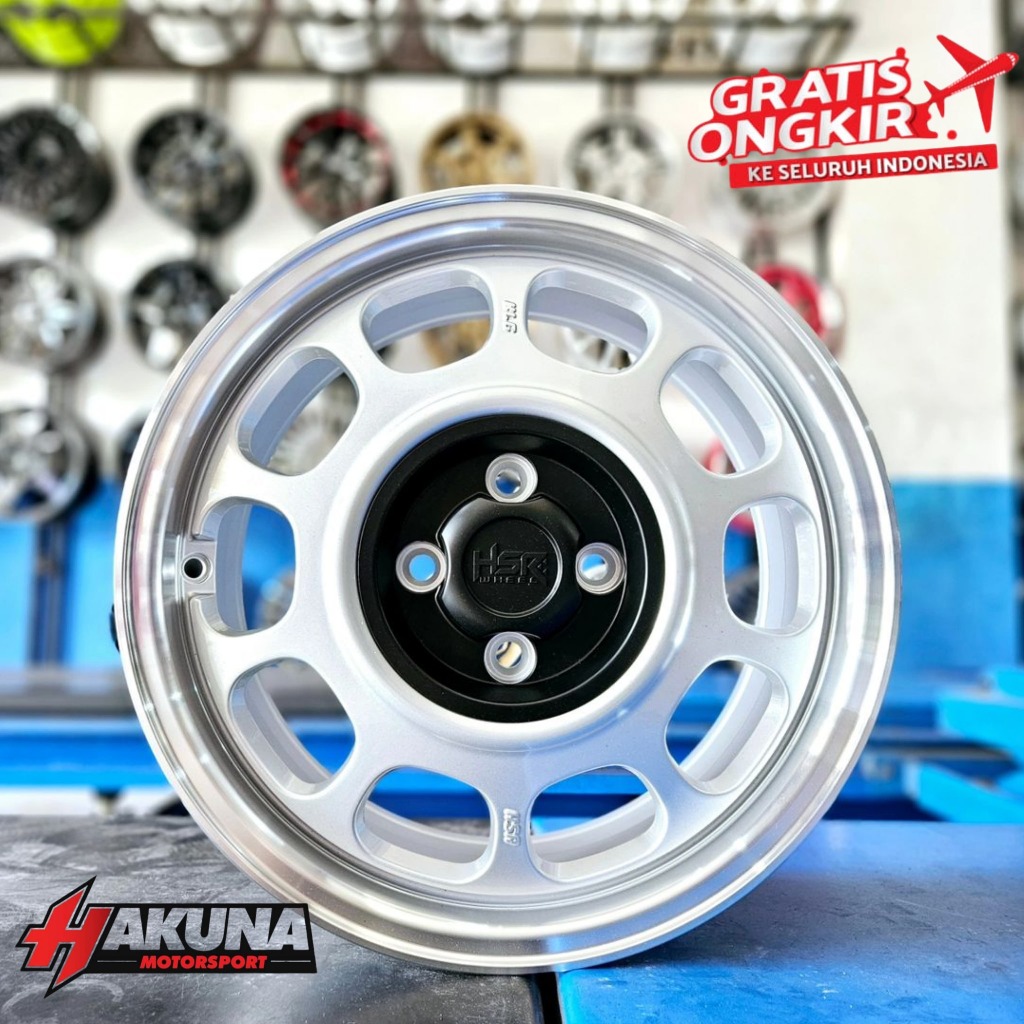 Velg Model Klg Kaleng R15 Etios Ignis Mobilio Yaris pcd 4x100 Silver Polish