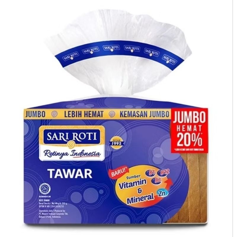 

SARI ROTI TAWAR JUMBO SPECIAL [ 555gr ]