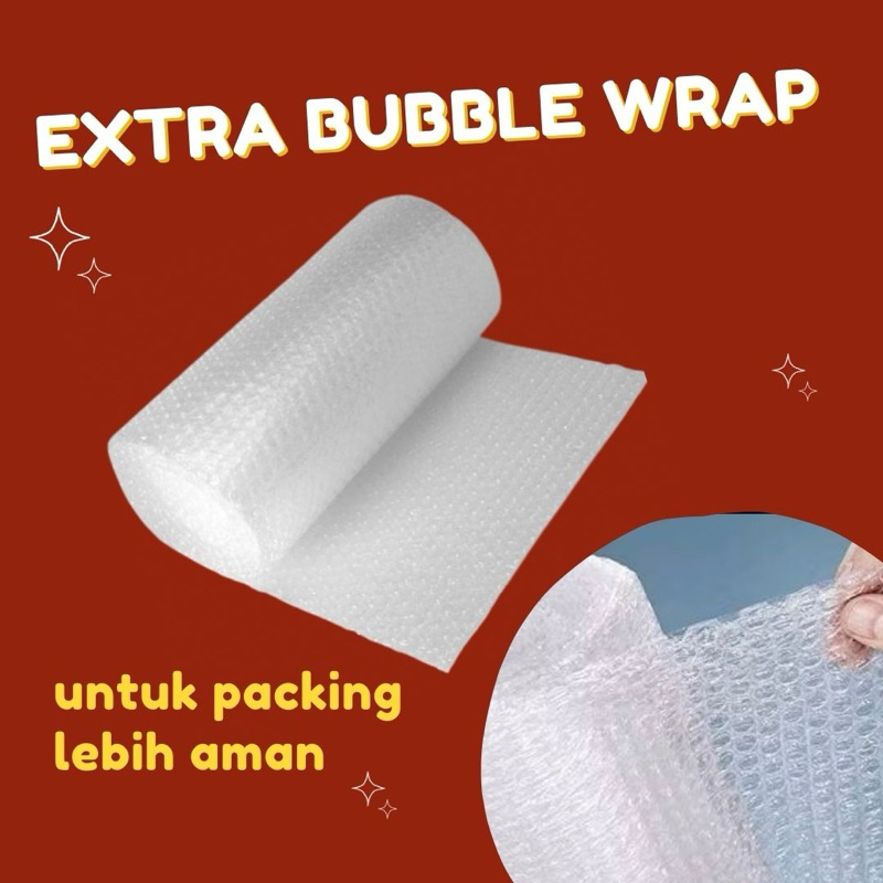 

EXTRA BUBBLE WRAP ⚠️ HANYA UNTUK TAMBAHAN PACKING PIE ⚠️ TIDAK DIJUAL TERPISAH