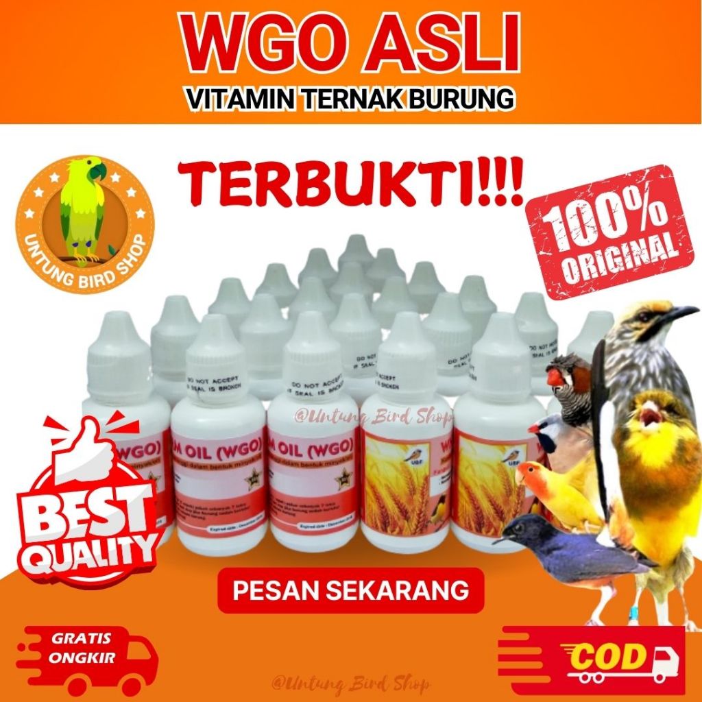WGO Vitamin Ternak Kenari Vitamin Breeding Kenari Perkutut Lovebird Murai Parkit