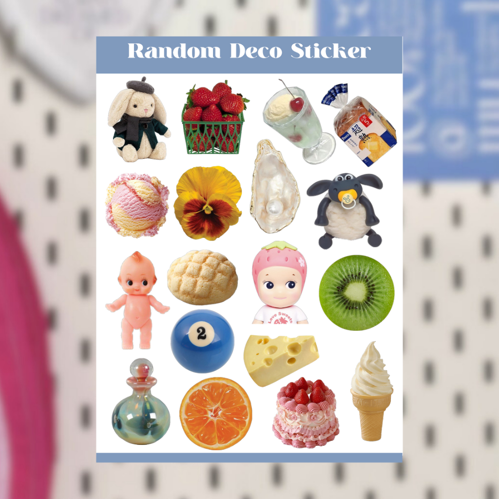

CUTE RANDOM DECO STICKER SHEET / CUTE KAWAII DECO STICKER VINTAGE RETRO AESTHETIC FOR JOURNALING