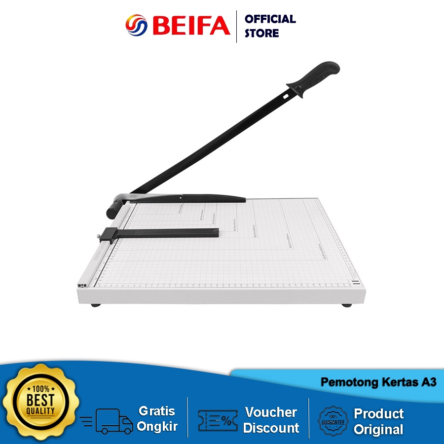 

Beifa Paper Cutter / Paper Trimmer / Pemotong Kertas A3 Pisau Baja Tajam FF300