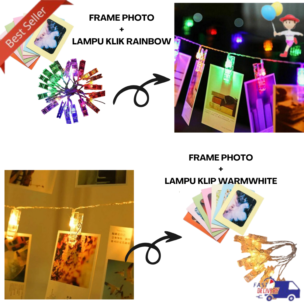 Paket Lampu dan Frame Photo / Set Lampu dan Bingkai Foto 2R