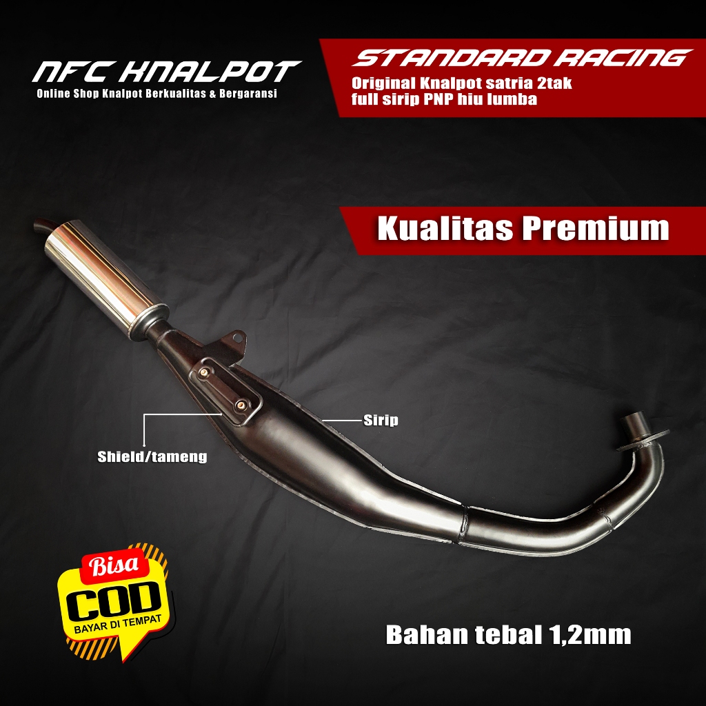 KNALPOT SATRIA 2TAK LUMBA HIU STANDAR RACING Yy pang yypang TAMENG SPECIAL EDITION  PREMIUM, press o