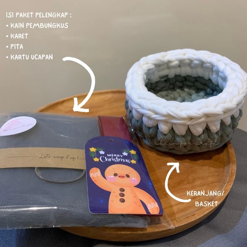 

Keranjang Parcel Natal Hijau - Putih | Basket Hampers Snack | Kado | Gift | Aksesoris