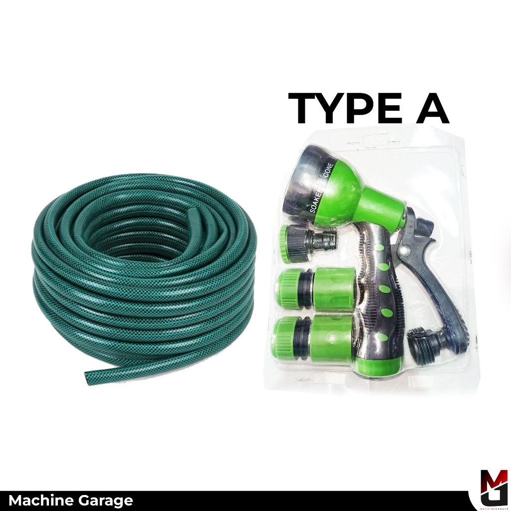 Selang Air 1/2inch Cuci Motor Paket Semprotan Selang Air 7 Fungsi dan Watergun Jet Spray Alat Cuci Mobil Siram