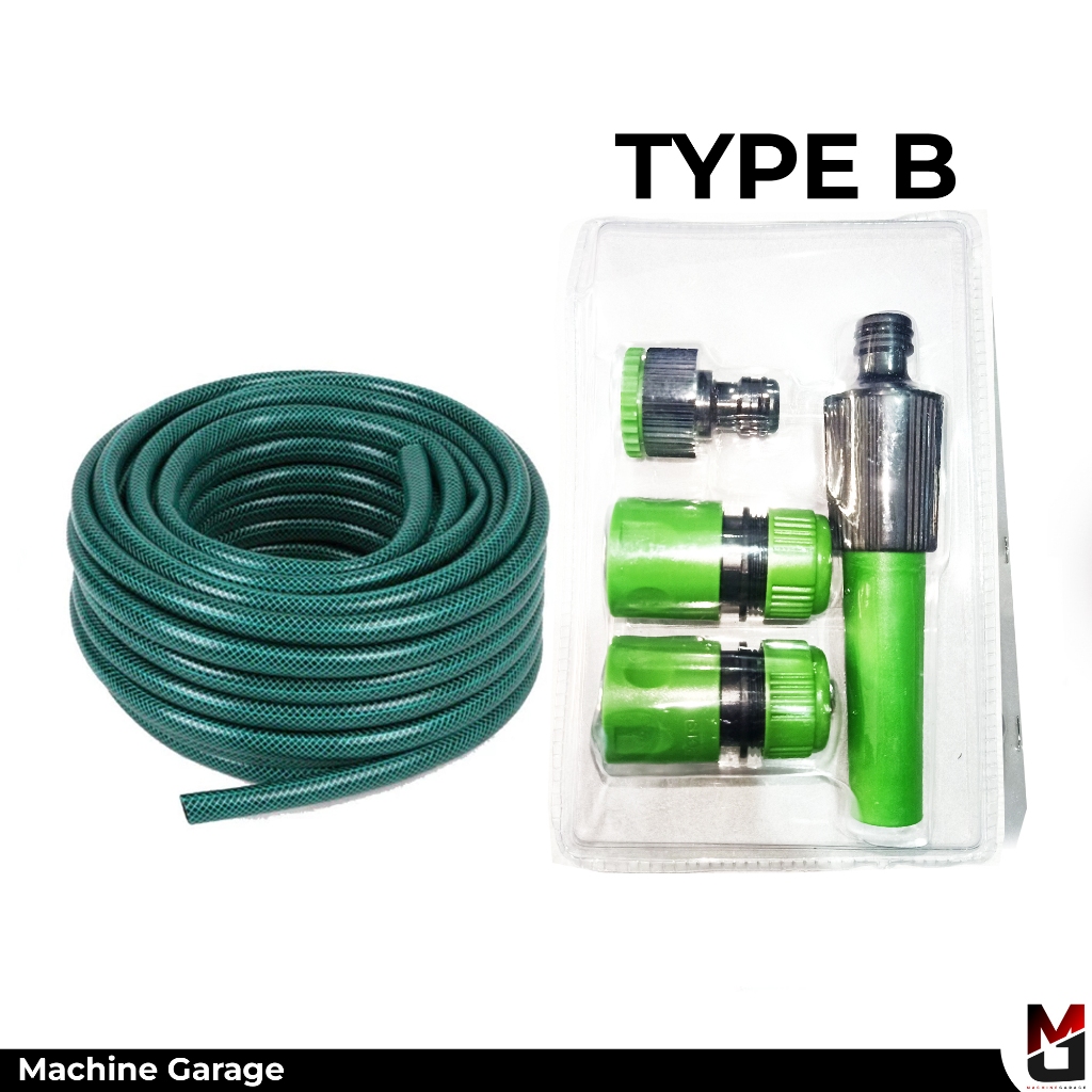 Selang Air 1/2inch Cuci Motor Paket Semprotan Selang Air 7 Fungsi dan Watergun Jet Spray Alat Cuci Mobil Siram