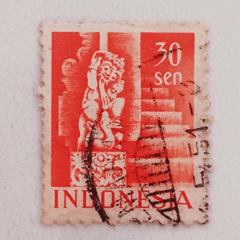 

(AF) Perangko Indonesia 1949 Candi dan Bangunan 30 sen Used