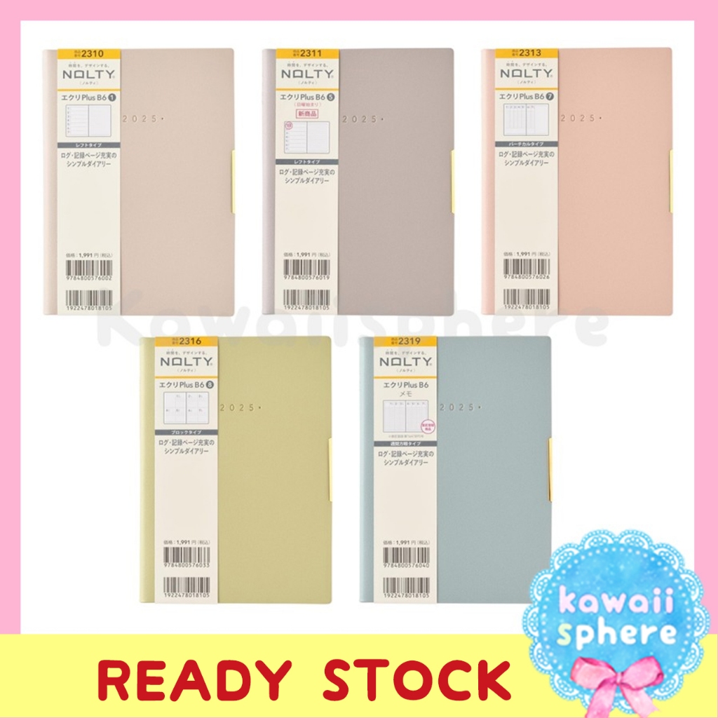 

NOLTY 2025 B6 Weekly Ekuri | NOLTY Ecri Planner 2025 | Ready Stock Handcarry Jepang