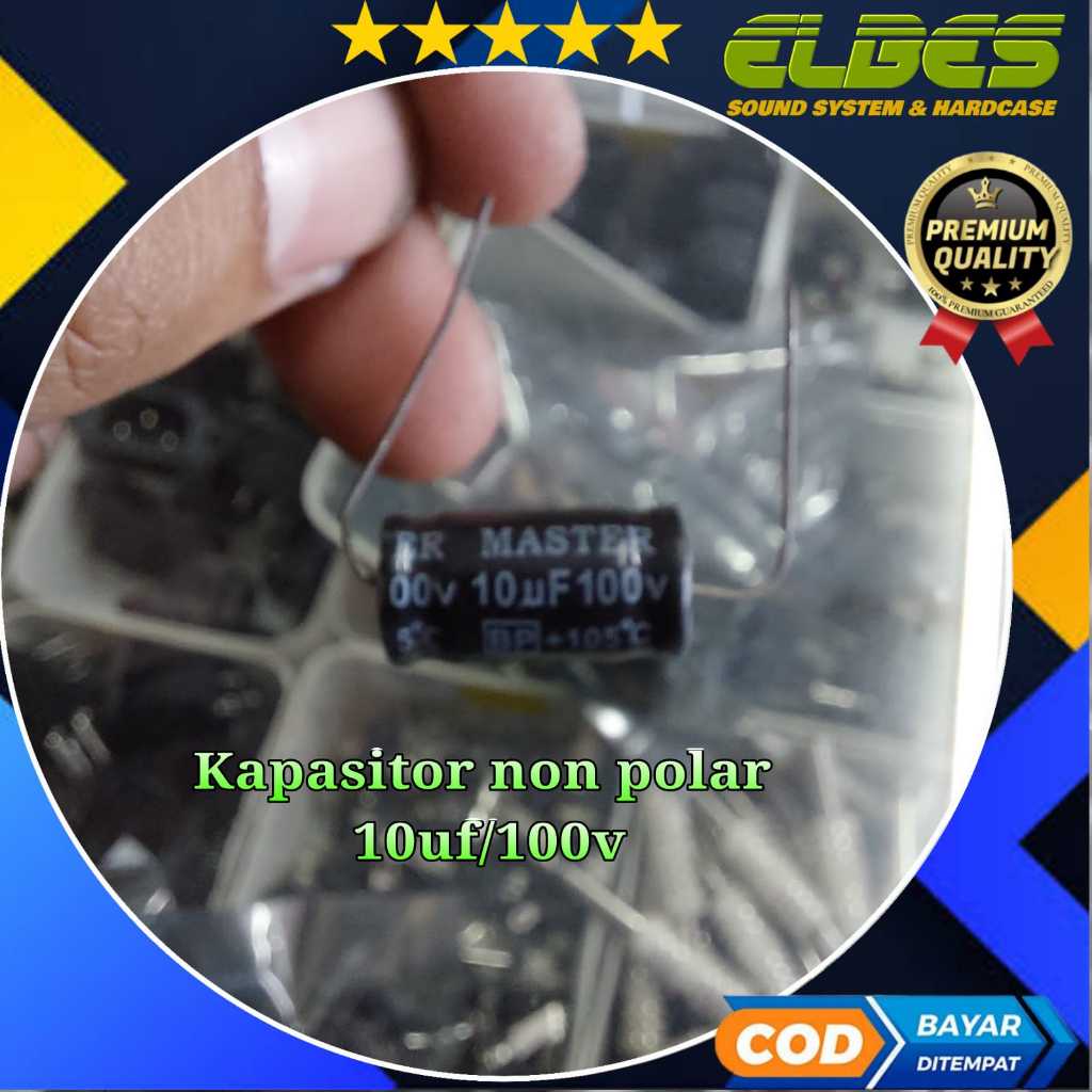 CAPASITOR NON POLAR 10UF 100V ELCO 10UF 100V