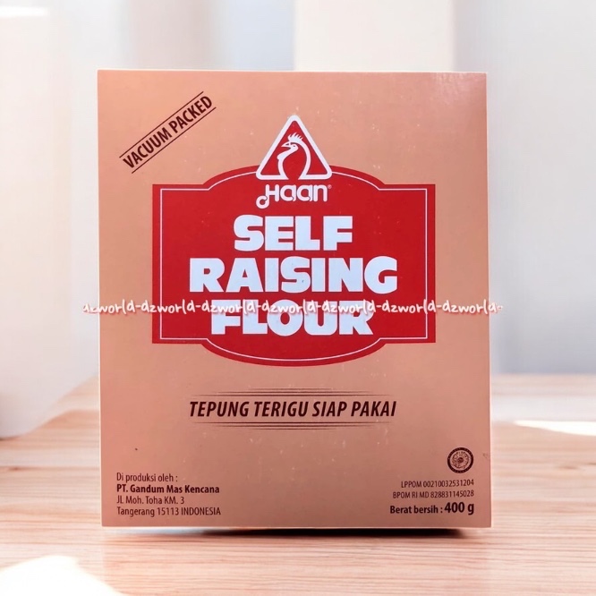 

Haan Self Raising Flour 400gr Tepung Terigu Siap Pakai Tepung Kue Han