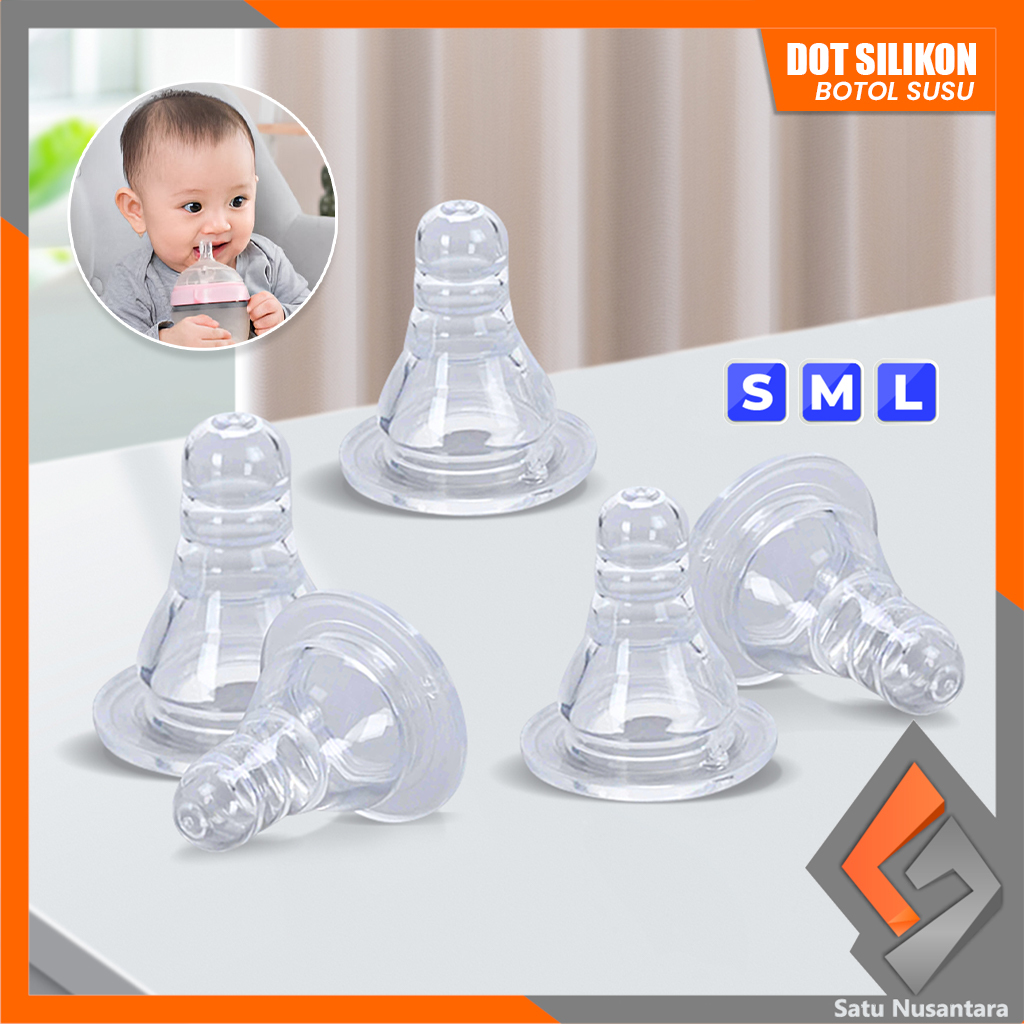 SN-C1174 Dot Nipple Bayi BPA FREE Size S M L Nipple Peristaltik Dot Slim Neck / Dot Silikon Botol Su