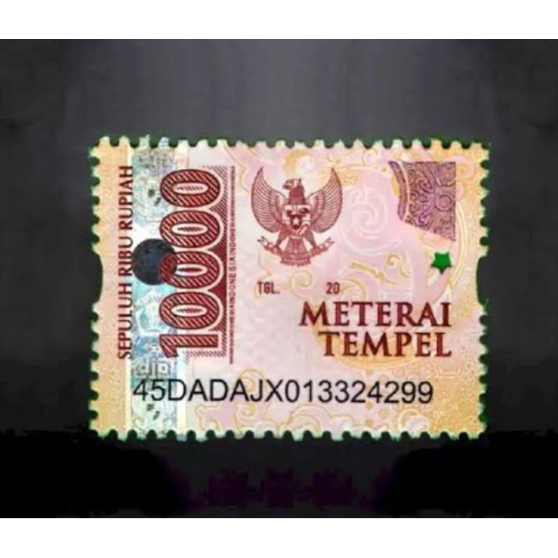 

Materai 10.000 (asli)