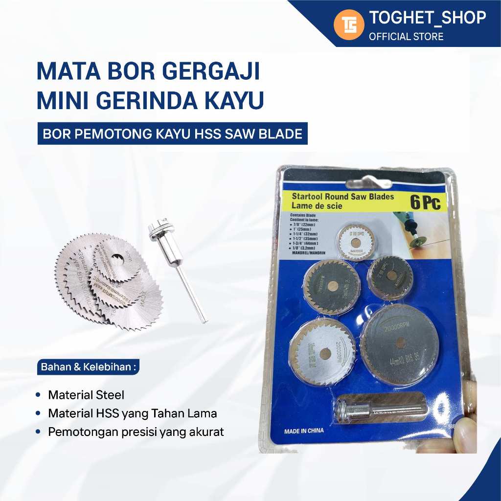 Mata Bor Gergaji Mini Gerinda Kayu Mata Gerinda Mini Grinder Mesin Bor Pemotong Kayu HSS Saw Blade