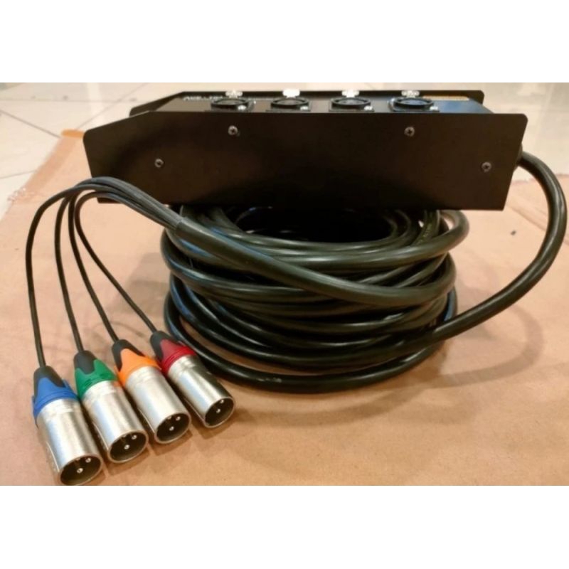Kabel Snake isi 4 Snake Kabel 4ch + Stage Box Jack Male Panjang 40 METER