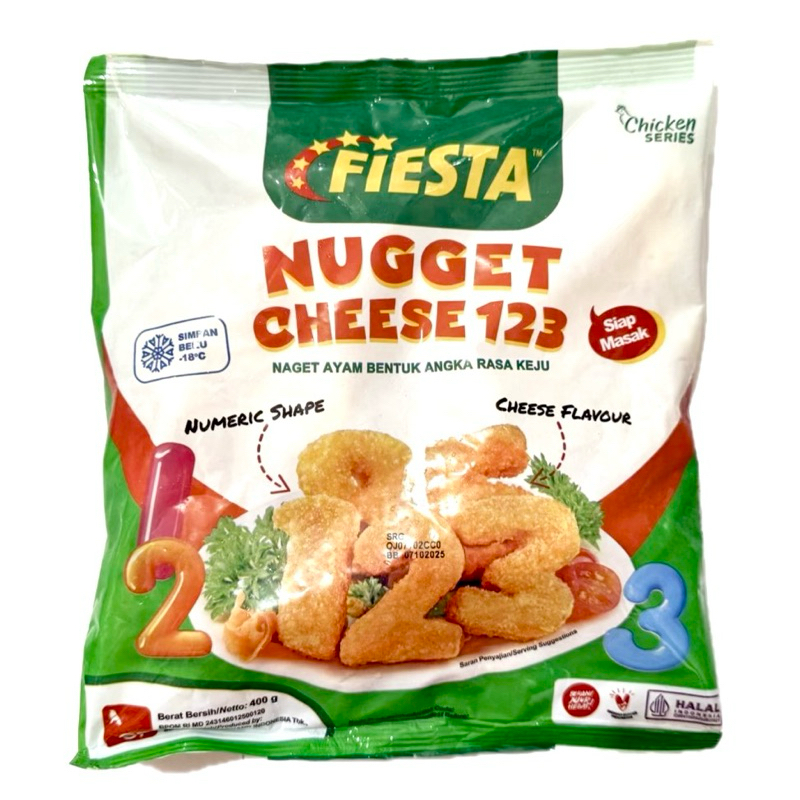 

Fiesta Cheese 123 Nugget Ayam Bentuk Angka Rasa Keju 400g