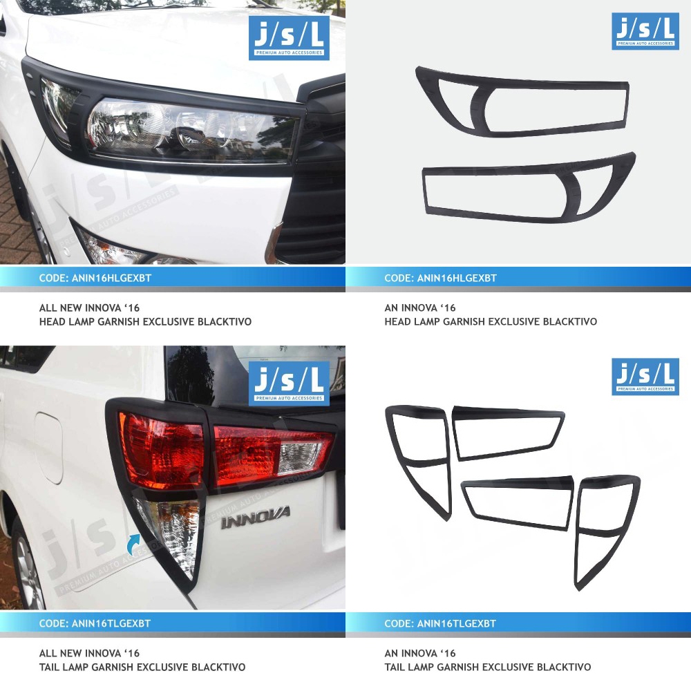Innova Reborn Aksesoris Paket Cover Lampu Depan Belakang JSL