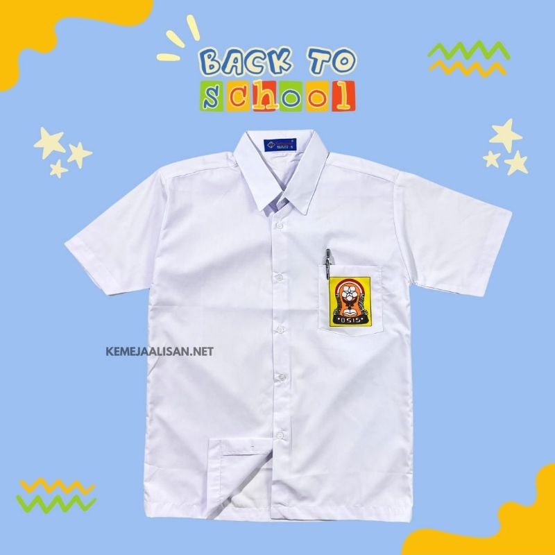 

Baju SERAGAM Sekolah Putih Bet SMP Lengan Pendek