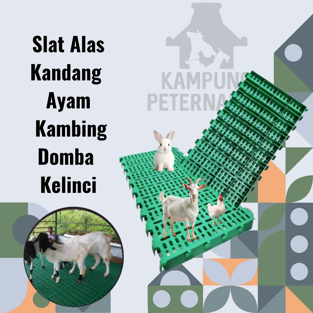 Slat Alas Kandang Plastik Domba Kambing Sapi Modern Hijau