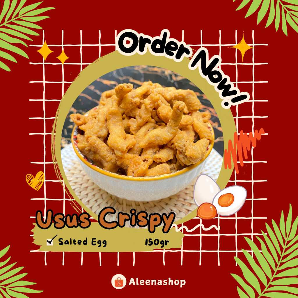 

CAMILAN USUS CRISPY / KERIPIK USUS RASA SALTED EGG (TELUR ASIN) | 150gr