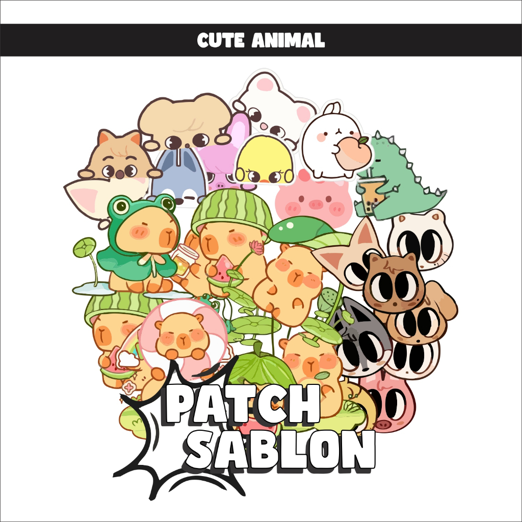 

GANTIBADJOE Sablon Patch DTF Ready to Press - Cute Animal