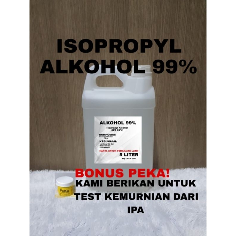 

Isopropyl 99% Murni / IPA 99% ukuran 5 Liter