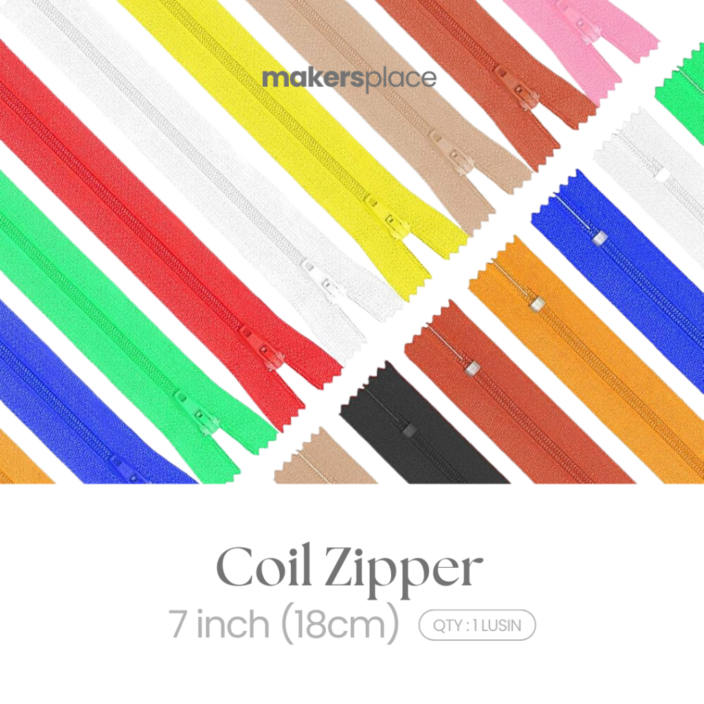 MAKERSPLACE Ritsleting Celana Resleting Biasa Coil Zipper Resleting Celana Resleting Biasa 7 Inci 17