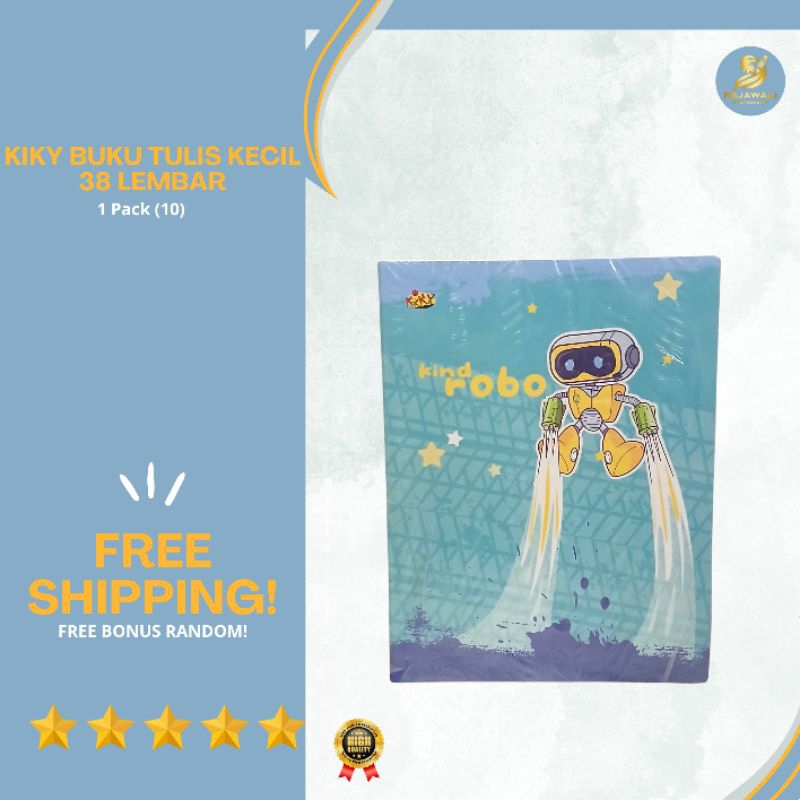 

Buku Tulis Kwarto (Kecil) Merk Kiky | 38 Lembar | 1 Pack (10) Eceran 5 Pcs & 1 Pack