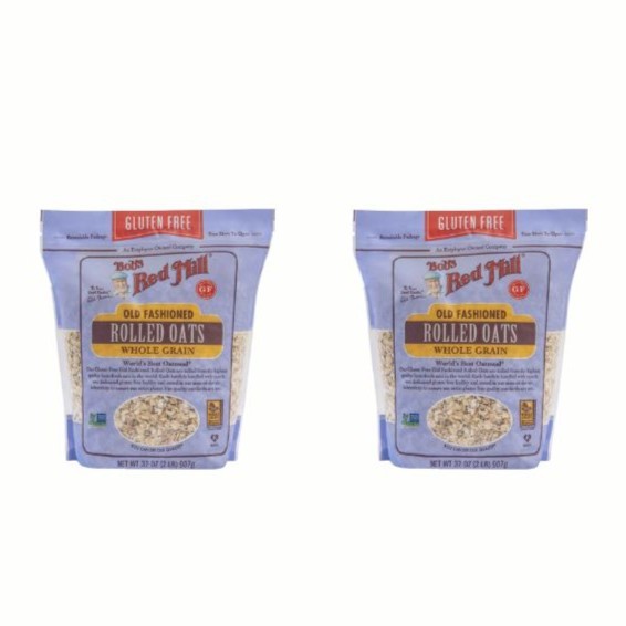 

Bundling 2 pcs Bob's Red Mill Gluten Free Old Fashioned Rolled Oats Whole Grain 907 gr (Exp Mei 2025)