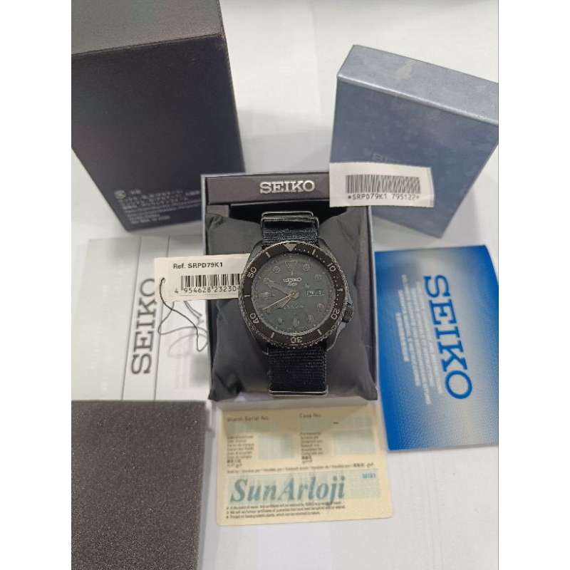 Seiko 5 sport gosong SRPD79K1 Original fullset bagus normal semua siap pakai