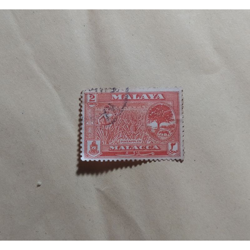 

prangko malaya 2 cents malacca