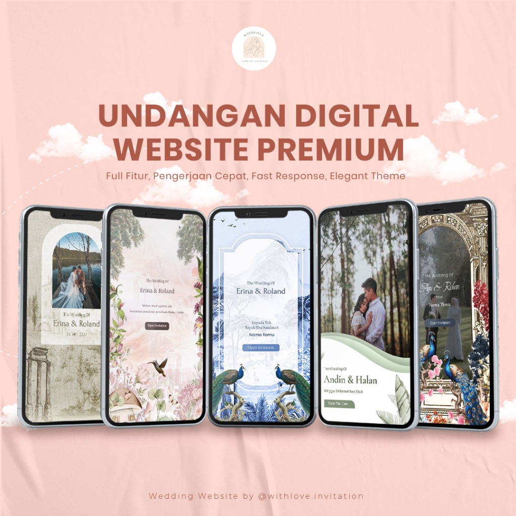 Undangan Website Pernikahan Digital Art Simple Elegant Luxury Minimalis