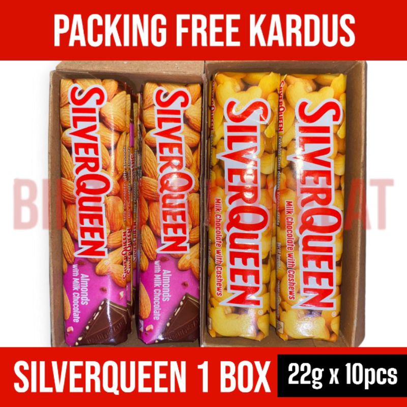 

SILVERQUEEN 1 BOX ISI 10 X 22 GR CASHEW WITH ALMOND