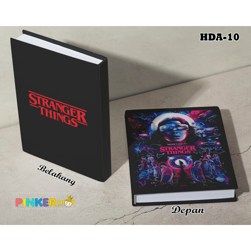

(HDA-10) Hardcover Anime STRANGER THINGS SECRET CINEMA Ukuran A5 Jurnal Agenda Planner