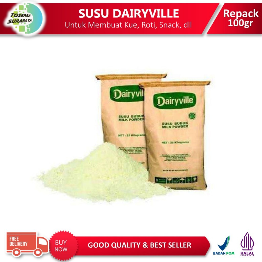 

SUSU BUBUK DAIRYVILLE 100gr - Susu Bubuk Fullcream Dairy Ville