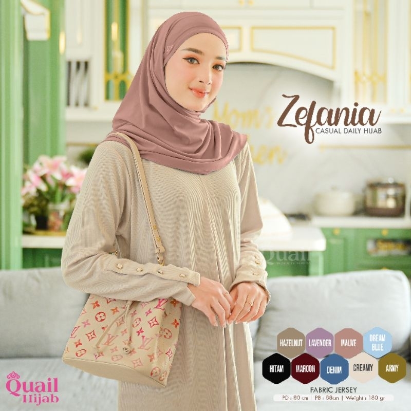 Quail Hijab instan Bergo Premium Jersey ZEFANIA