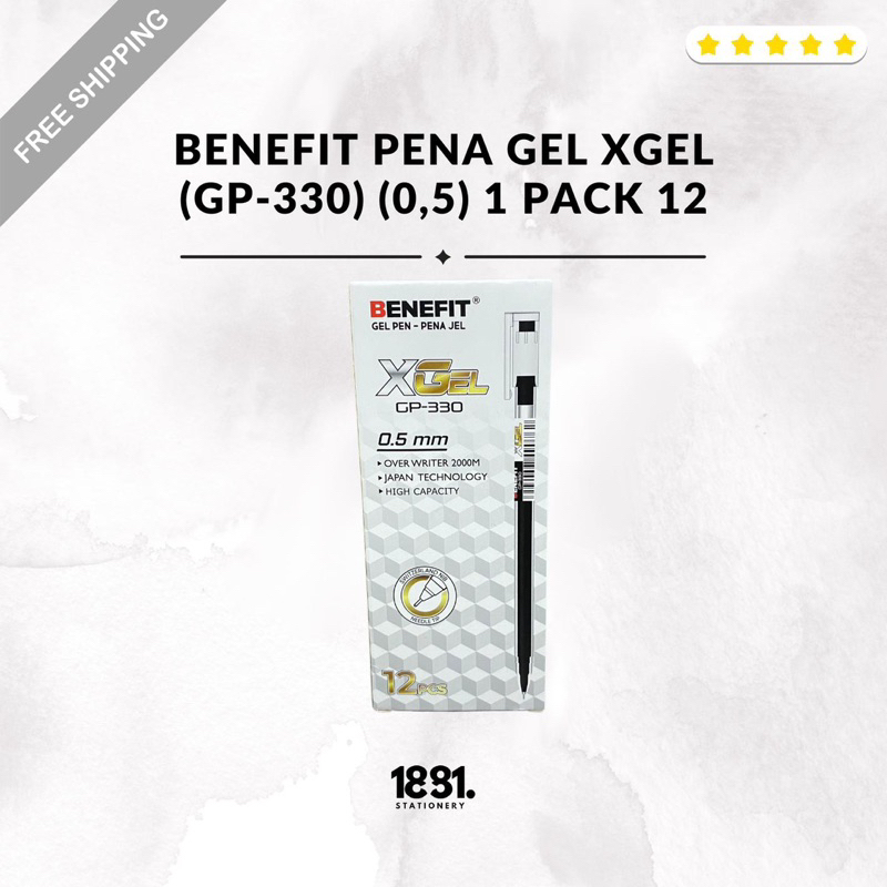 

Pulpen Benefit Xgel Warna Hitam | Pen Gel Benefit 0.5mm 1Pack (12pcs)