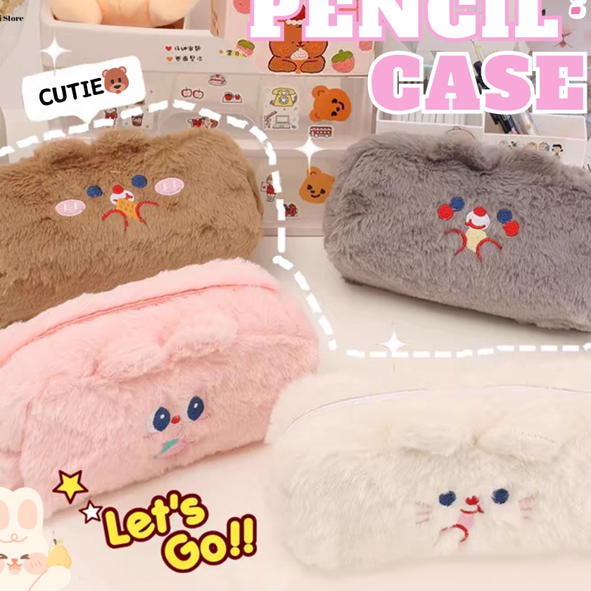 

KF7 Kotak Pensil Alat Tulis Anak Motif Karakter Lucu Bahan Bulu Lembut Kapasitas Tinggi PMM