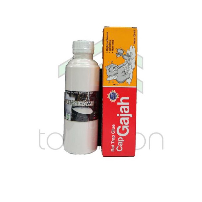 

Cepat Getah Karet Mentah Cair 25Ml Bundle Lem Tikus Cap Gajah