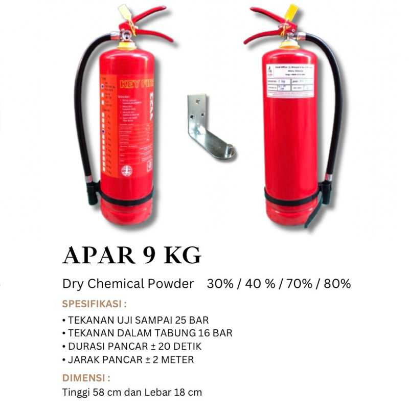 APAR 9KG / ABC Powder / Set Komplit