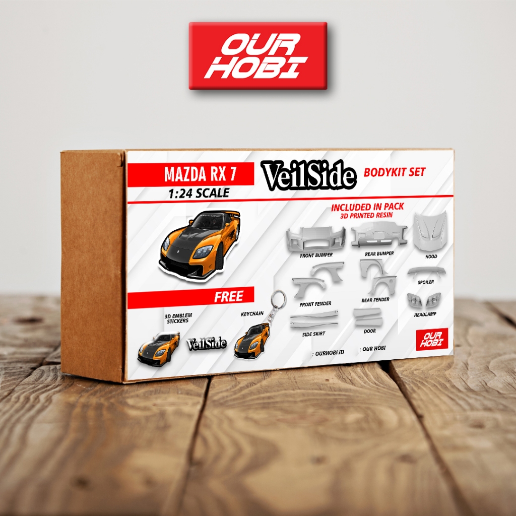 Body Kit Transkit Model Kit RX7 Veilside 1/24 / Modelkit / Rc Drift