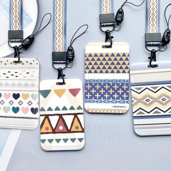 

Terbaru gantungan id card tempat id card tempat kartu id card Case Holder Kartu Bus ID Motif Kartun Geometri Dengan Tali Leher nametag gantungan id cardgantungan kartu id card id card holder aesthetic