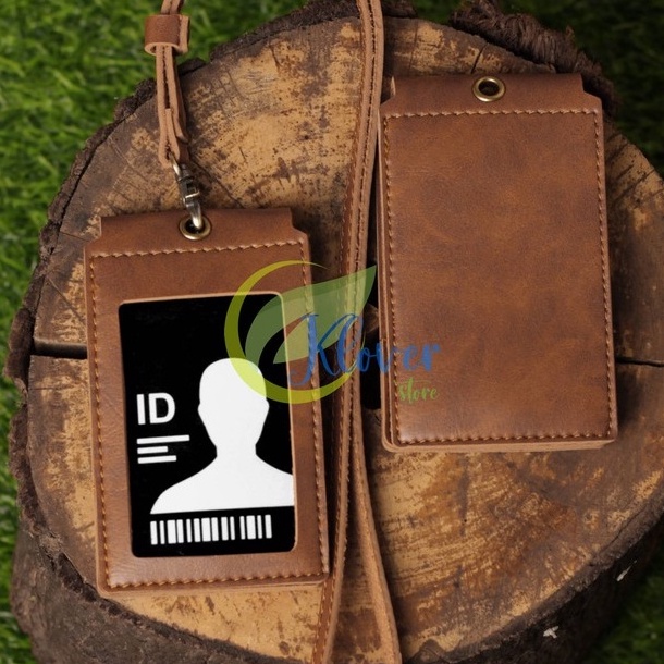 

FG2 Card Holder Front Id Card Kalung Holder Name Tag Kulit Souvenir