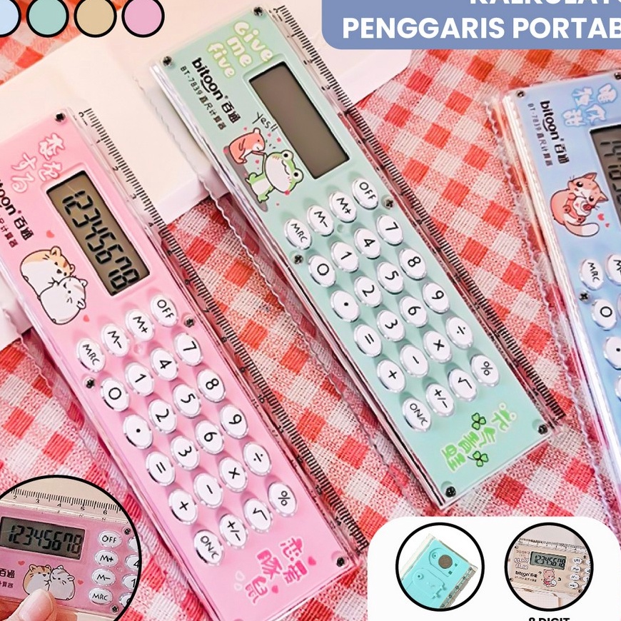 

KF7 Kalkulator Penggaris Karakter 2IN1 M Poble Multifungsi Kalkulator 8 Dit Penggaris 15cm Perlengkapan Sekolah Anak Praktis Ruler Set Calculator Import ami A65