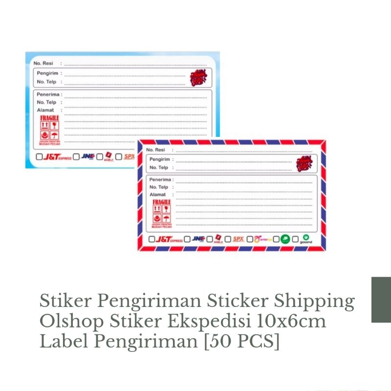

Stiker Pengiriman Sticker Shipping Olshop Stiker Ekspedisi 10x6cm Label Pengiriman [50 PCS]